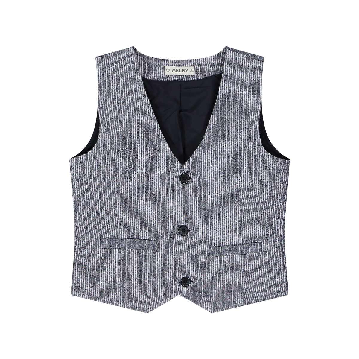 Gilet misto lino per ragazzo