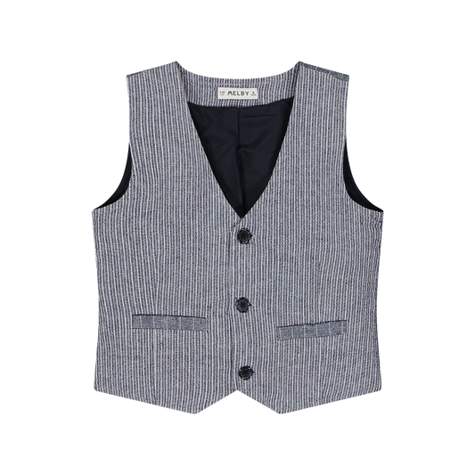 Gilet misto lino per ragazzo