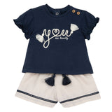 Completo maglietta manica corta con pantaloni corti Love Chicco