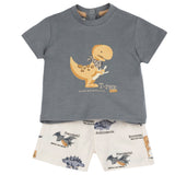 Completo maglietta manica corta con pantaloni corti Dinosauri