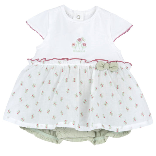 Pagliaccetto effetto abito floreale