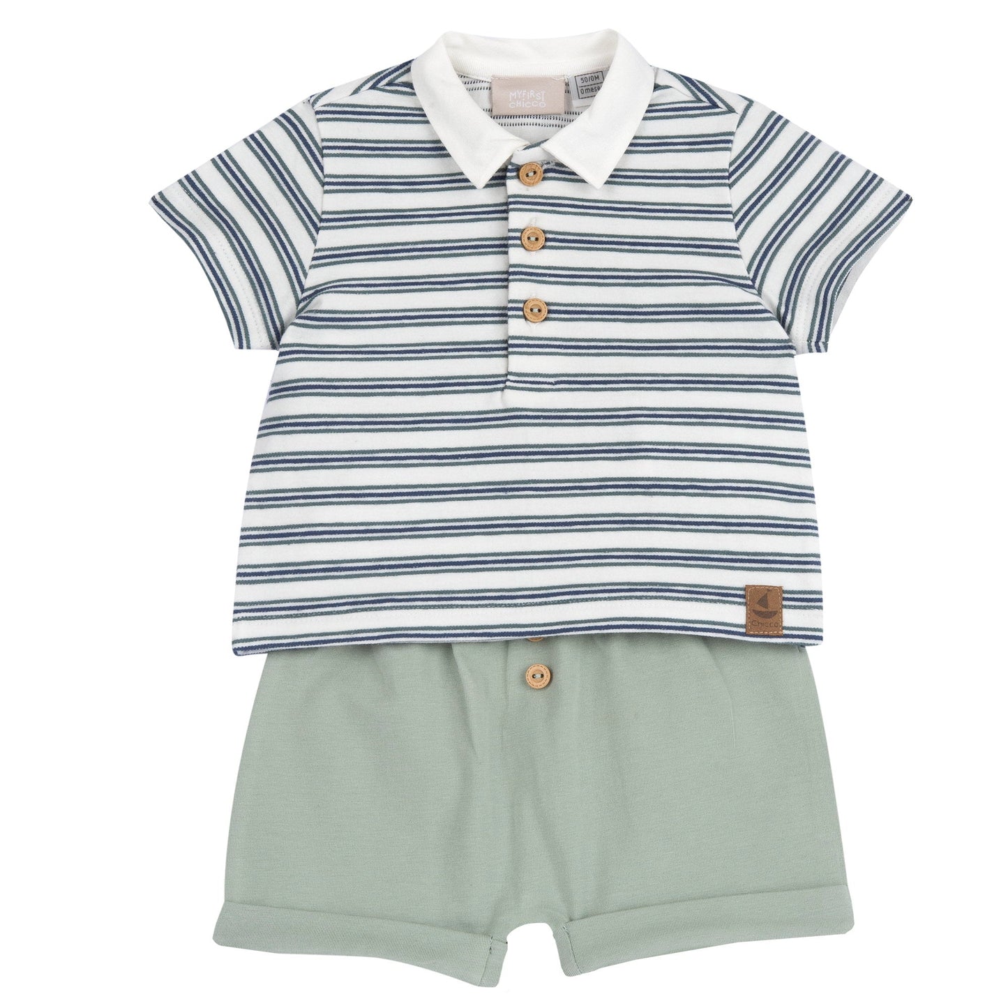 Completo maglietta manica corta e pantaloni corti rigato