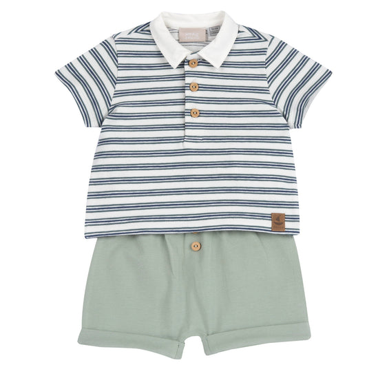 Completo maglietta manica corta e pantaloni corti rigato