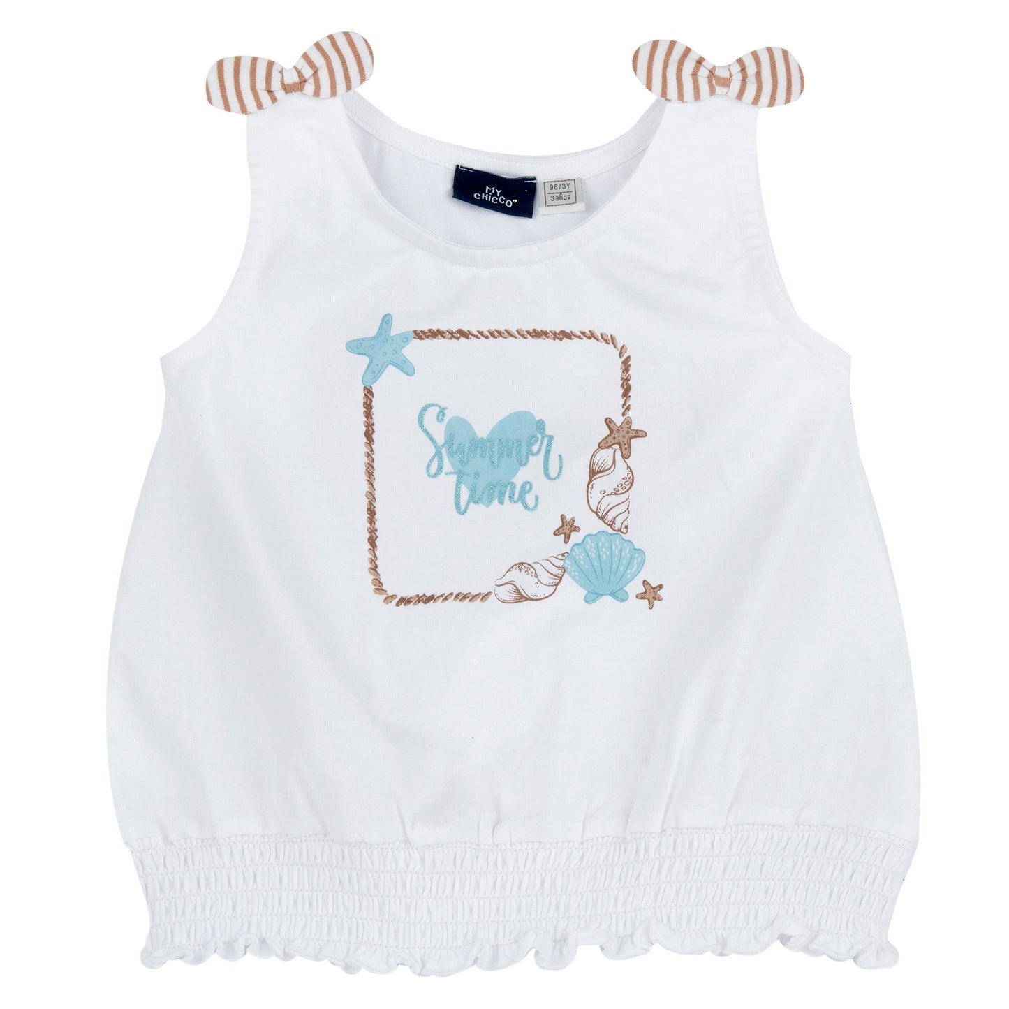 Canotta con fiocchetti bambina