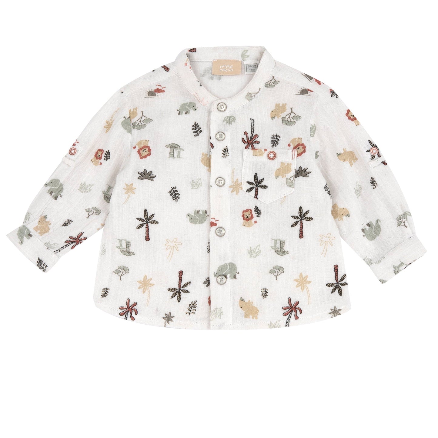 Camicia manica lunga fantasia savana