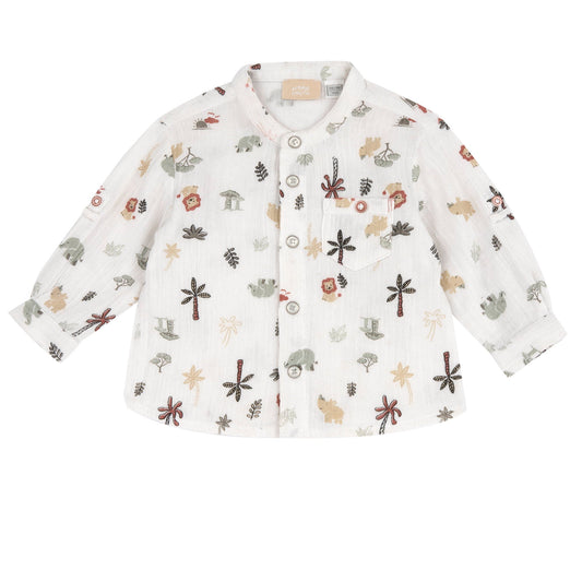Camicia manica lunga fantasia savana