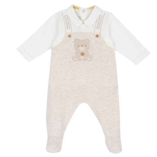 Tutina aperta dietro effetto doppio capo