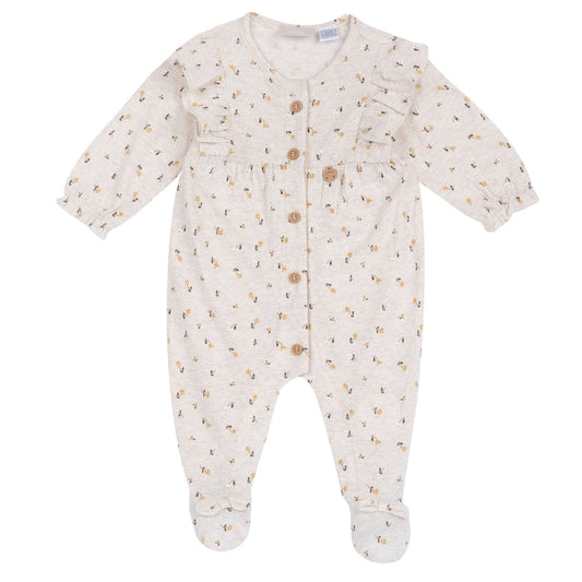 Tutina neonata bamboo a fiori