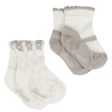 Set calze neonata bianco e beige