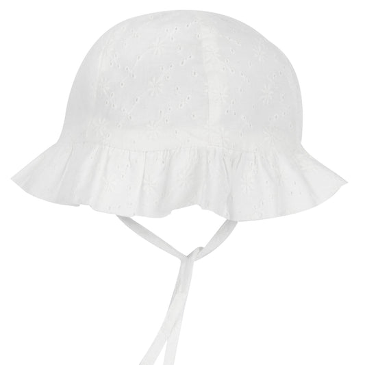 Cappello in Sangallo bianco
