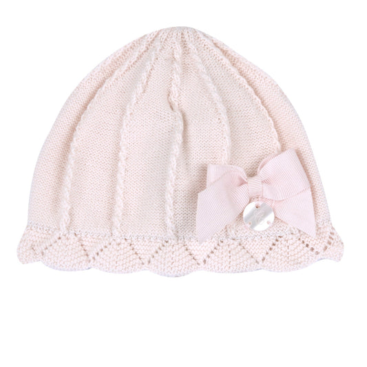 Cappello in maglia fiocco
