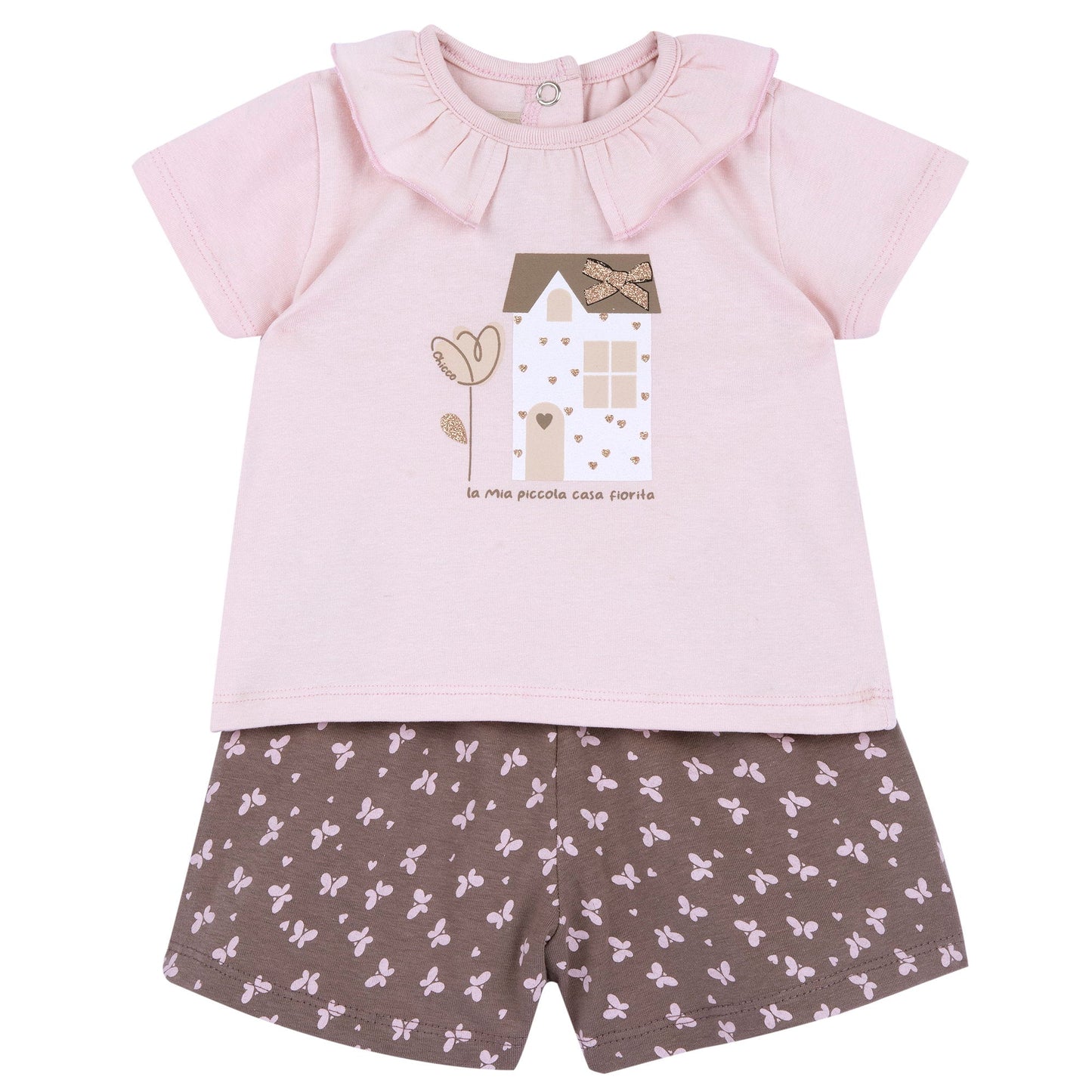 Completo corto natura bambina