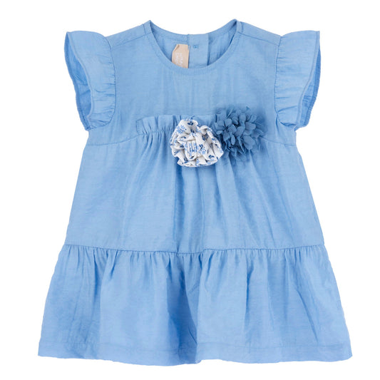 Vestino manica corta svasato cielo