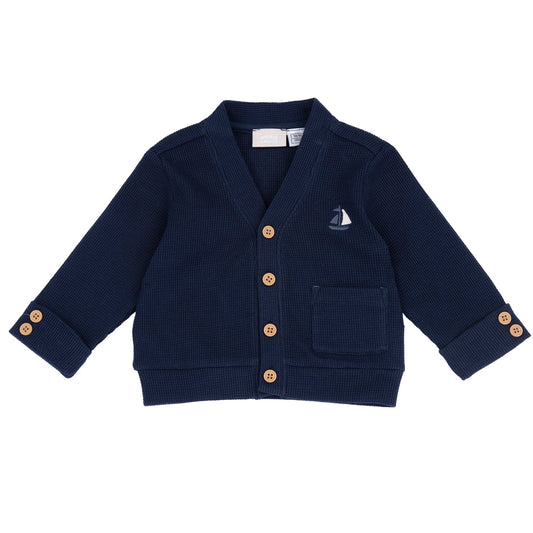 Cardigan con bottoni blu notte