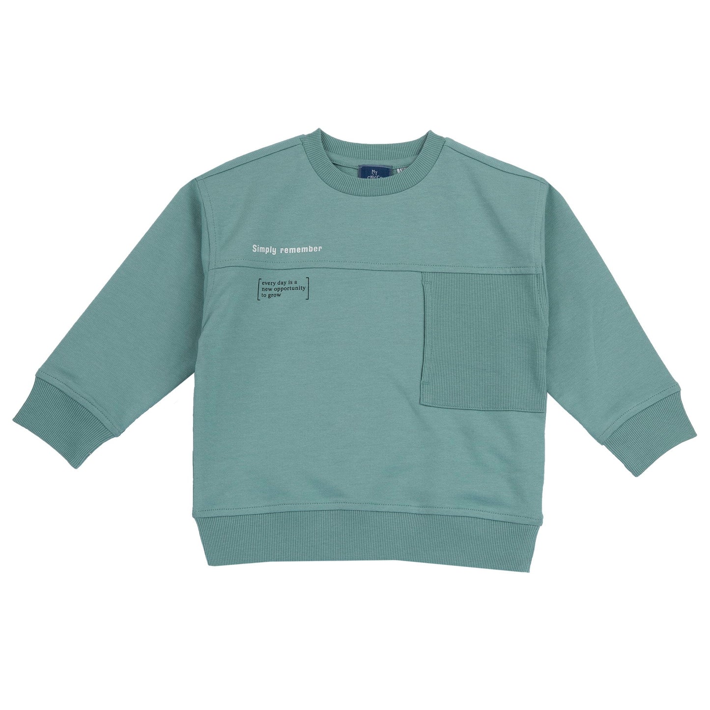 Felpa girocollo green bambino