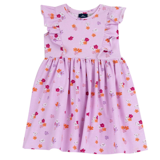 Vestito in maglia lilla per bambina
