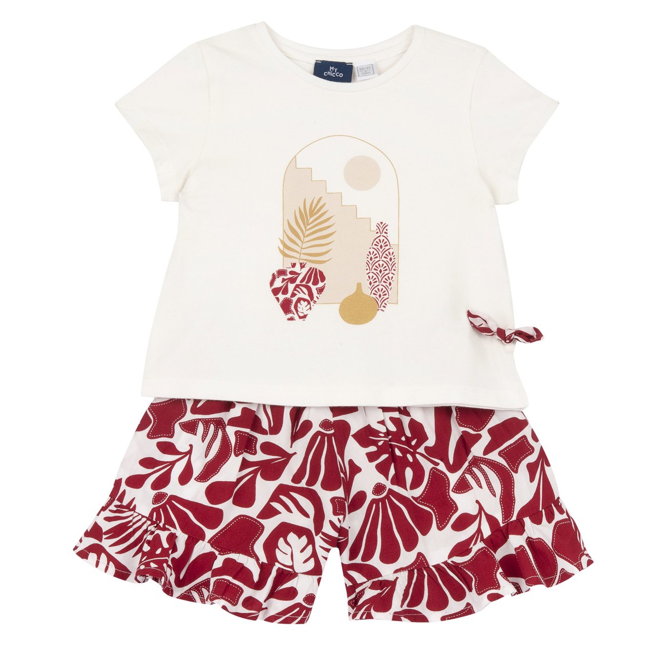 Completo maglietta con pantaloni corti stampati