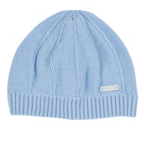 Cappello in maglia azzurro neonato