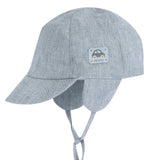 Cappello con visiera e paraorecchie grigio