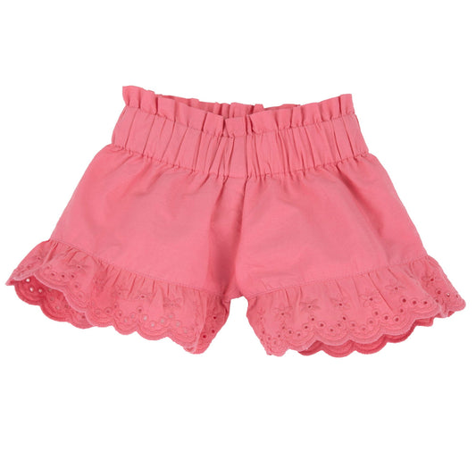 Pantaloni corti cotone e Sangallo