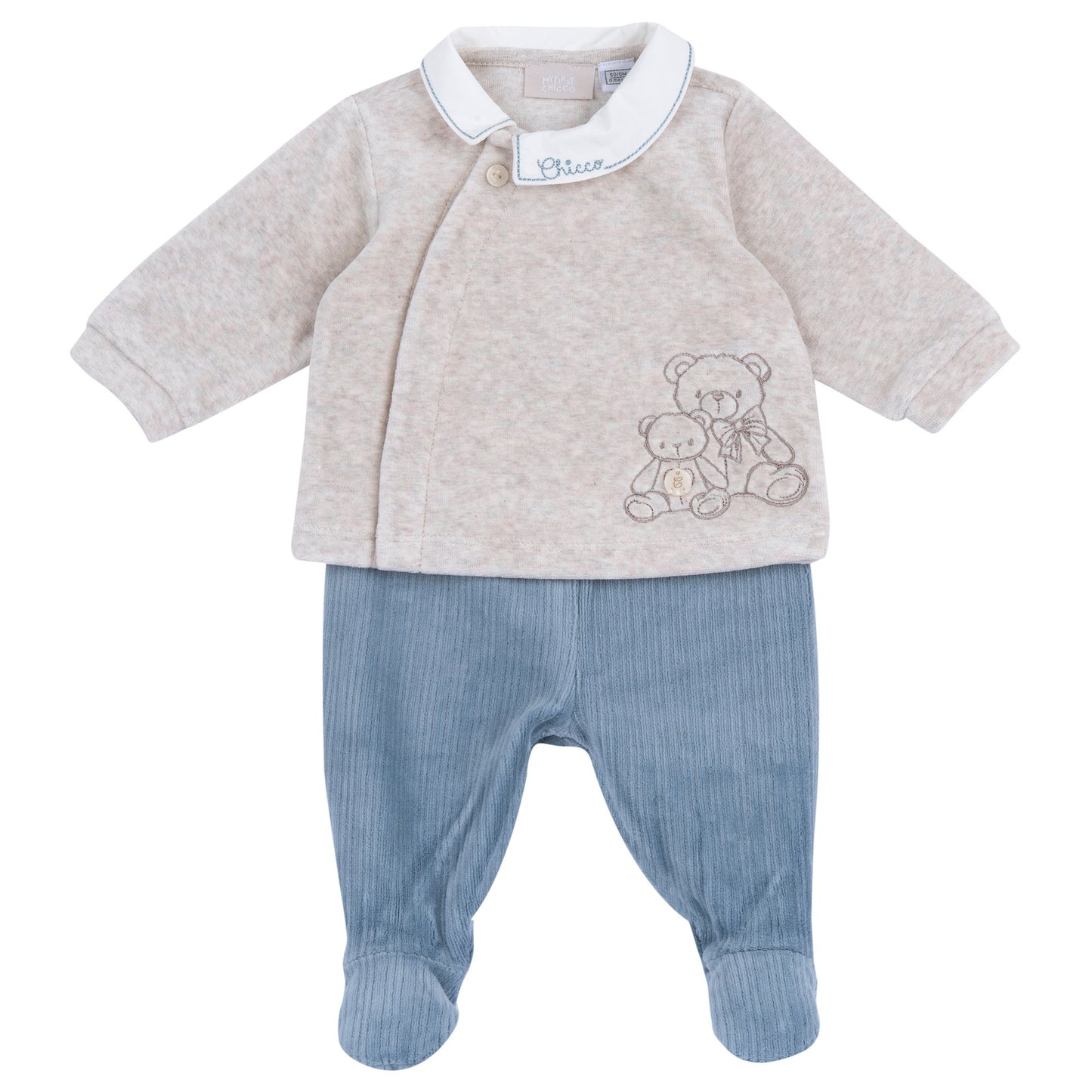Completo maglia e pantaloni con piedini