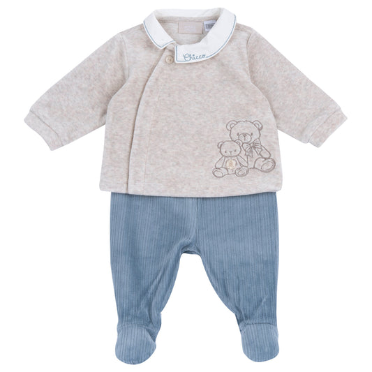 Completo maglia e pantaloni con piedini