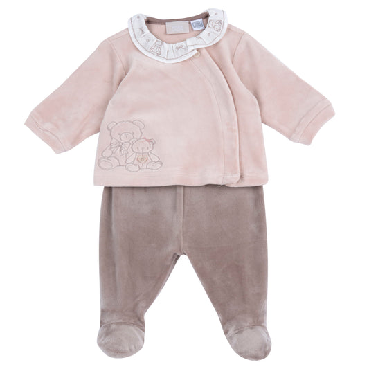Completo maglia e pantaloni con piedini