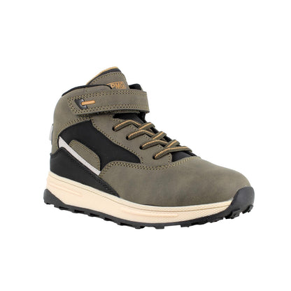 Sneakers da bambino verde con strap