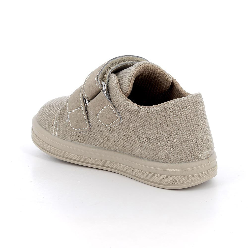 Scarpe da bambino beige con strappi