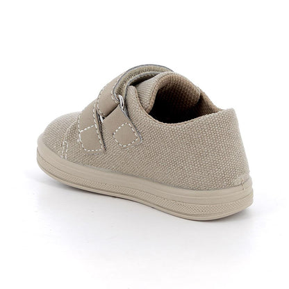 Scarpe da bambino beige con strappi