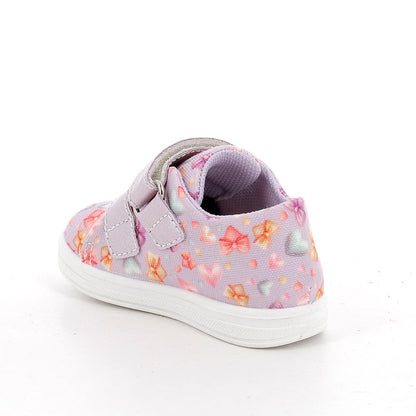 Scarpe da bambina lilla con strappi