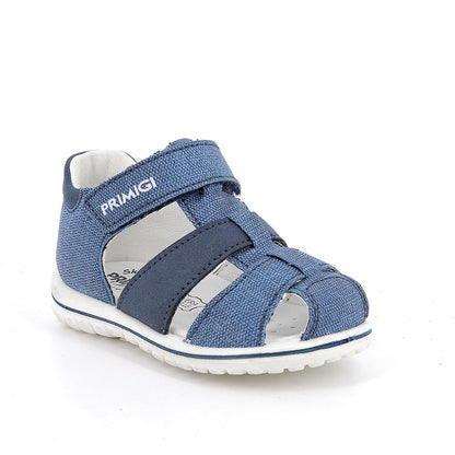 Sandalo da bambino blu con strappi