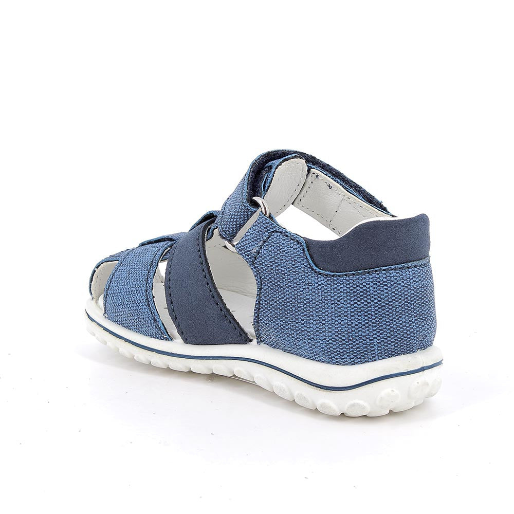 Sandalo da bambino blu con strappi