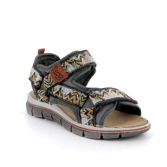 Sandali da bambino grigio-verde militare