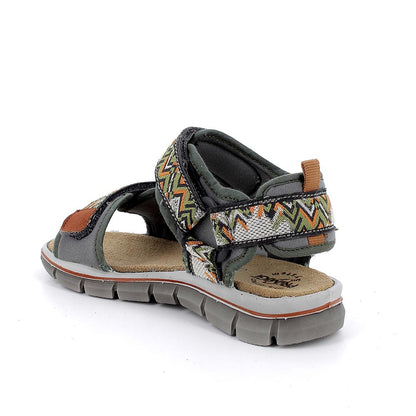 Sandali da bambino grigio-verde militare