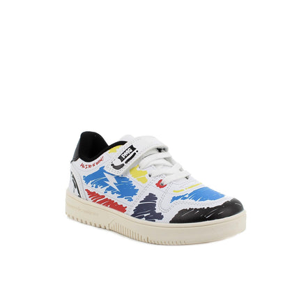 Sneakers da bambino bianco-royal-nero