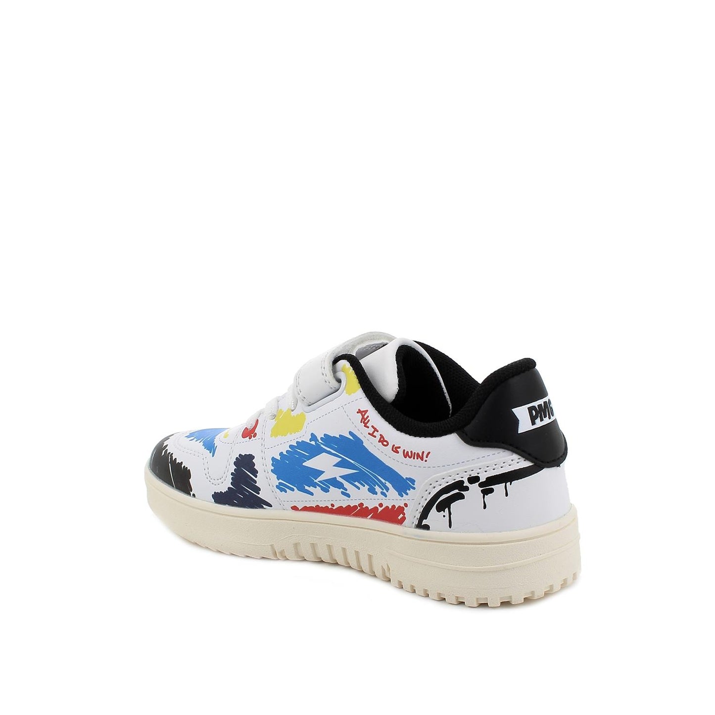 Sneakers da bambino bianco-royal-nero