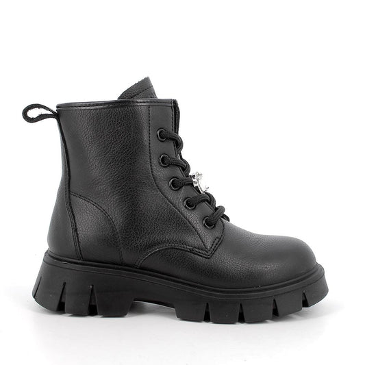 Anfibi in pelle da bambina nero