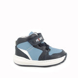 Scarpe in pelle da bambino azzurro-navy-bianco