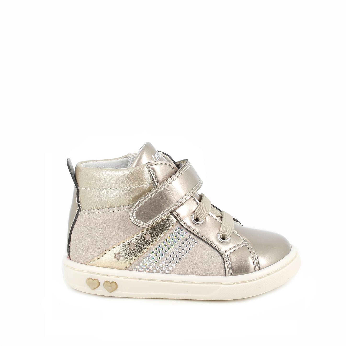 Scarpe in pelle da bambina grigio-grigio scuro