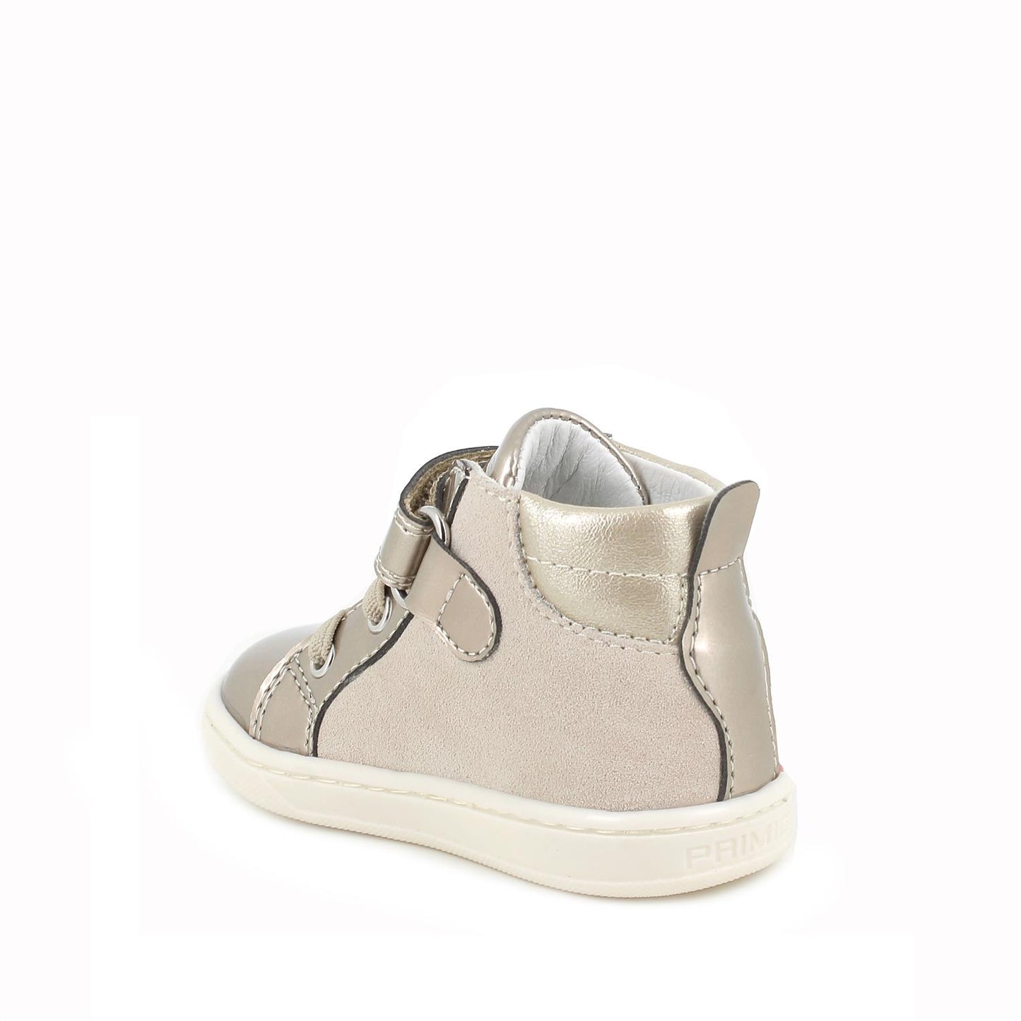 Scarpe in pelle da bambina grigio-grigio scuro