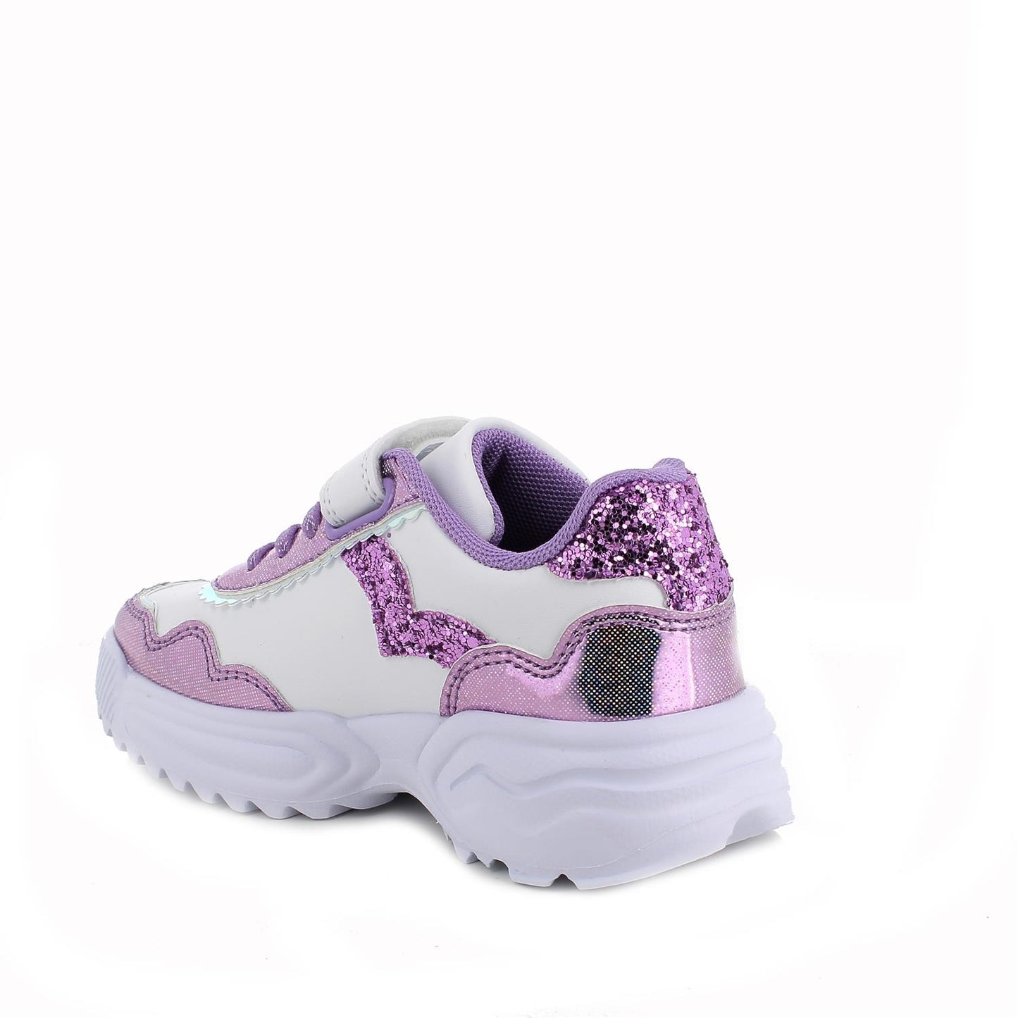 Sneakers da bambina bianco con strap