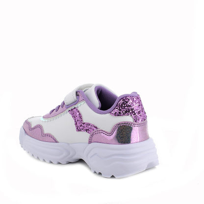 Sneakers da bambina bianco con strap