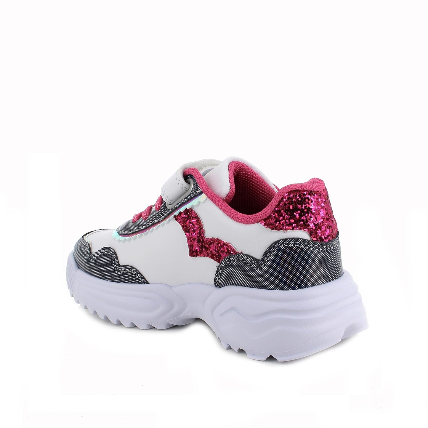 Sneakers da bambina bianco con strap