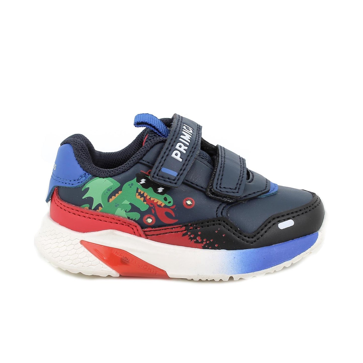 Sneakers da bambino blu con strap