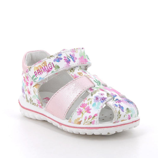 Sandali da bambina bianco-rosa-fuxia