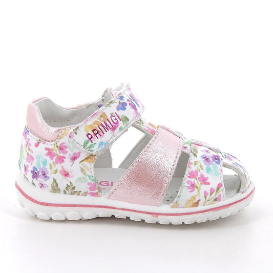 Sandali da bambina bianco-rosa-fuxia