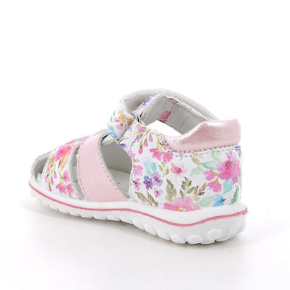 Sandali da bambina bianco-rosa-fuxia