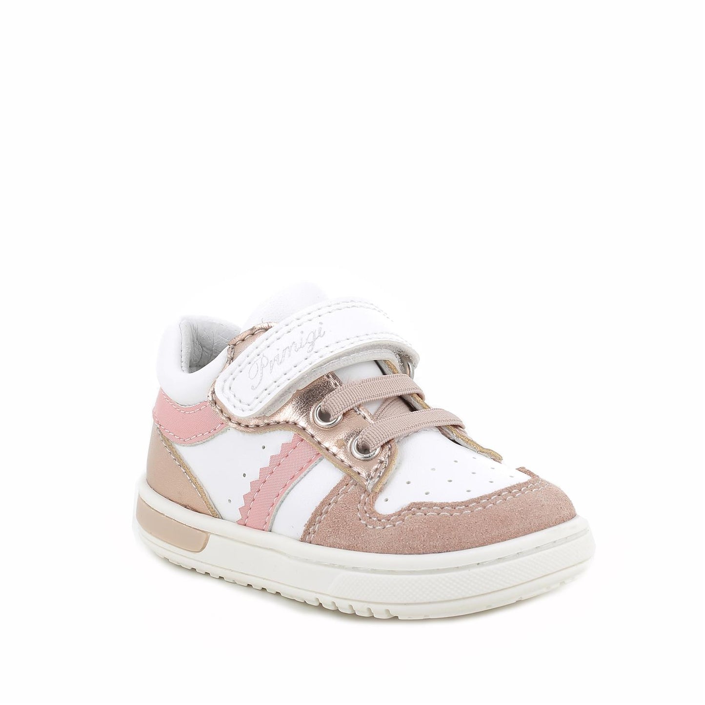 Sneakers da bambina bianco-skin