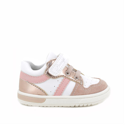 Sneakers da bambina bianco-skin